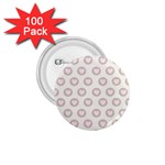 Pink And Brown Hearts 1.75  Buttons (100 pack) 