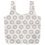 Pink And Brown Hearts Full Print Recycle Bag (XXL)