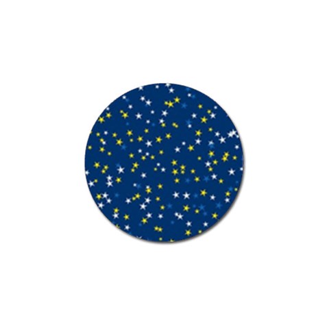 White Yellow Stars on Blue Color Golf Ball Marker (4 pack) from ArtsNow.com Front