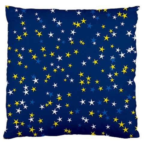 White Yellow Stars on Blue Color Standard Flano Cushion Case (One Side) from ArtsNow.com Front