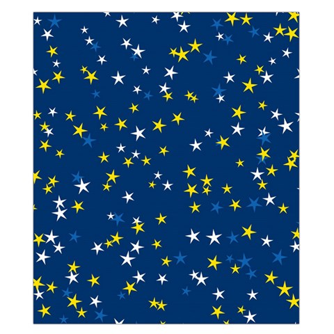 White Yellow Stars on Blue Color Duvet Cover Double Side (California King Size) from ArtsNow.com Front