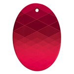 Hot Pink and Wine Color Diamonds Ornament (Oval)