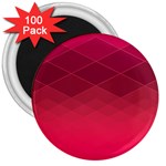 Hot Pink and Wine Color Diamonds 3  Magnets (100 pack)