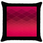 Hot Pink and Wine Color Diamonds Throw Pillow Case (Black)