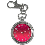 Hot Pink and Wine Color Diamonds Key Chain Watches