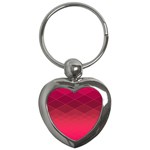 Hot Pink and Wine Color Diamonds Key Chain (Heart)