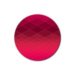 Hot Pink and Wine Color Diamonds Rubber Round Coaster (4 pack) 