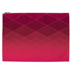 Hot Pink and Wine Color Diamonds Cosmetic Bag (XXL)