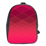 Hot Pink and Wine Color Diamonds School Bag (XL)