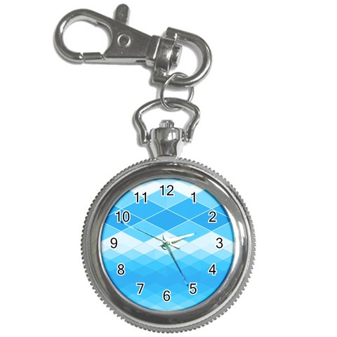 Light Blue and White Color Diamonds Key Chain Watches from ArtsNow.com Front