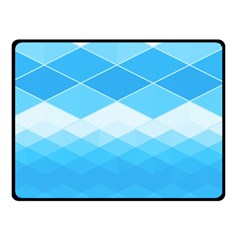 Light Blue and White Color Diamonds Double Sided Fleece Blanket (Small)  from ArtsNow.com 45 x34  Blanket Back
