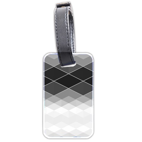 Black White Grey Color Diamonds Luggage Tag (two sides) from ArtsNow.com Front
