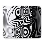 Black and White Abstract Stripes Large Mousepads
