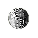 Black and White Abstract Stripes Hat Clip Ball Marker (4 pack)