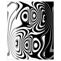 Black and White Abstract Stripes Drawstring Pouch (XL) from ArtsNow.com Back