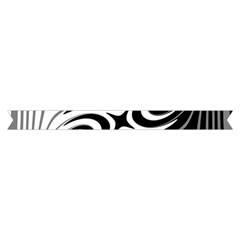 Black and White Abstract Stripes Short Sleeve V Hem