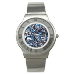 Marginata Flowers  Stainless Steel Watch