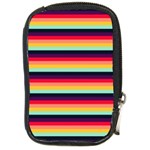 Contrast Rainbow Stripes Compact Camera Leather Case