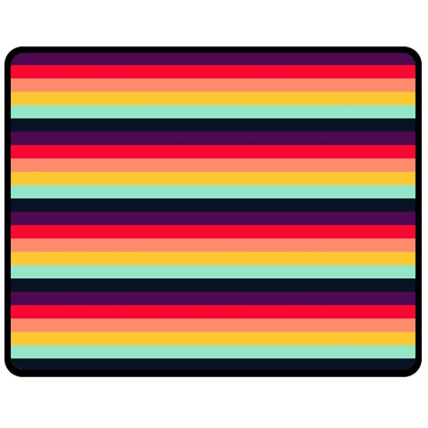 Contrast Rainbow Stripes Double Sided Fleece Blanket (Medium)  from ArtsNow.com 58.8 x47.4  Blanket Back