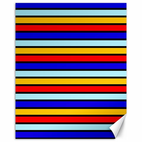 Red And Blue Contrast Yellow Stripes Canvas 16  x 20  from ArtsNow.com 15.75 x19.29  Canvas - 1