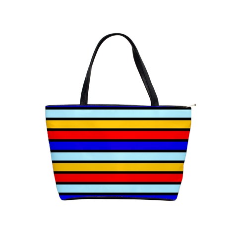 Red And Blue Contrast Yellow Stripes Classic Shoulder Handbag from ArtsNow.com Front