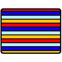 Red And Blue Contrast Yellow Stripes Double Sided Fleece Blanket (Large)  from ArtsNow.com 80 x60  Blanket Front
