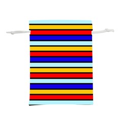 Red And Blue Contrast Yellow Stripes Lightweight Drawstring Pouch (M) from ArtsNow.com Back