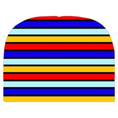 Red And Blue Contrast Yellow Stripes Makeup Case (Medium) from ArtsNow.com Front
