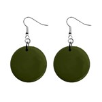 Army Green Solid Color Mini Button Earrings