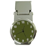 Army Green Solid Color Money Clip Watches