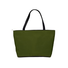 Army Green Solid Color Classic Shoulder Handbag from ArtsNow.com Back