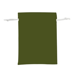 Army Green Solid Color Lightweight Drawstring Pouch (M) from ArtsNow.com Back