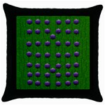 Power To The Big Flowers Festive Throw Pillow Case (Black)