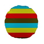 Multicolor With Black Lines Standard 15  Premium Round Cushions