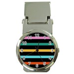 Colorful Mime Black Stripes Money Clip Watches