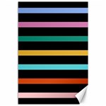Colorful Mime Black Stripes Canvas 12  x 18 