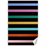 Colorful Mime Black Stripes Canvas 24  x 36 