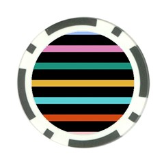 Colorful Mime Black Stripes Poker Chip Card Guard from ArtsNow.com Front