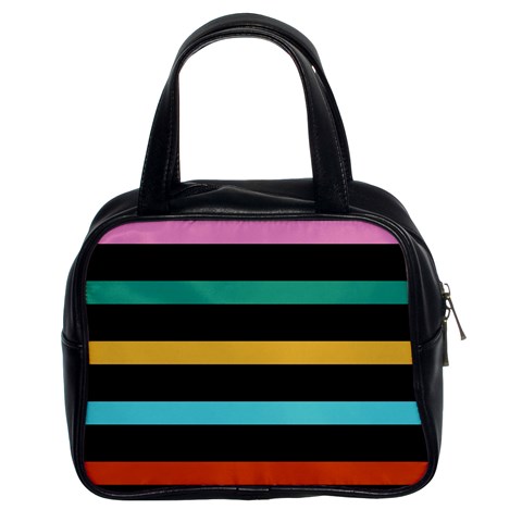 Colorful Mime Black Stripes Classic Handbag (Two Sides) from ArtsNow.com Front