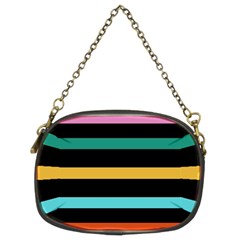 Colorful Mime Black Stripes Chain Purse (Two Sides) from ArtsNow.com Front
