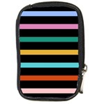 Colorful Mime Black Stripes Compact Camera Leather Case