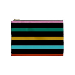 Colorful Mime Black Stripes Cosmetic Bag (Medium) from ArtsNow.com Front