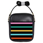 Colorful Mime Black Stripes Girls Sling Bag
