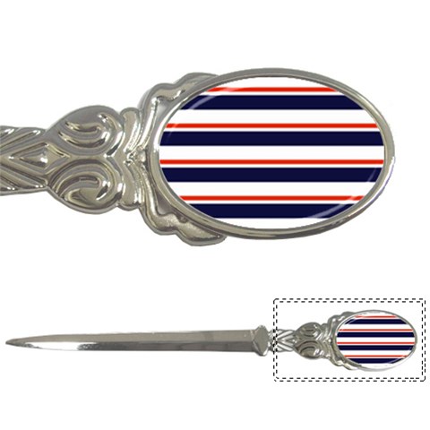 Red With Blue Stripes Letter Opener from ArtsNow.com Front