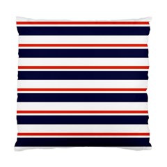 Red With Blue Stripes Standard Cushion Case (Two Sides) from ArtsNow.com Front