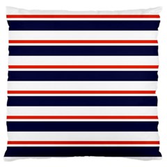 Red With Blue Stripes Standard Flano Cushion Case (Two Sides) from ArtsNow.com Front