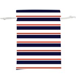 Red With Blue Stripes  Lightweight Drawstring Pouch (XL)