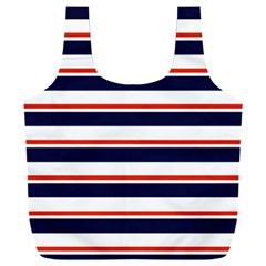 Red With Blue Stripes Full Print Recycle Bag (XXL) from ArtsNow.com Front