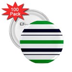 Green With Blue Stripes 2.25  Buttons (100 pack) 