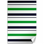 Green With Blue Stripes Canvas 20  x 30 